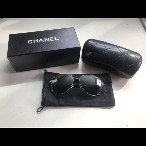 CHANEL Accessories - Chanel Polarized Aviator Sunglasses